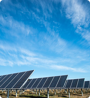 Large scale solar panel installation